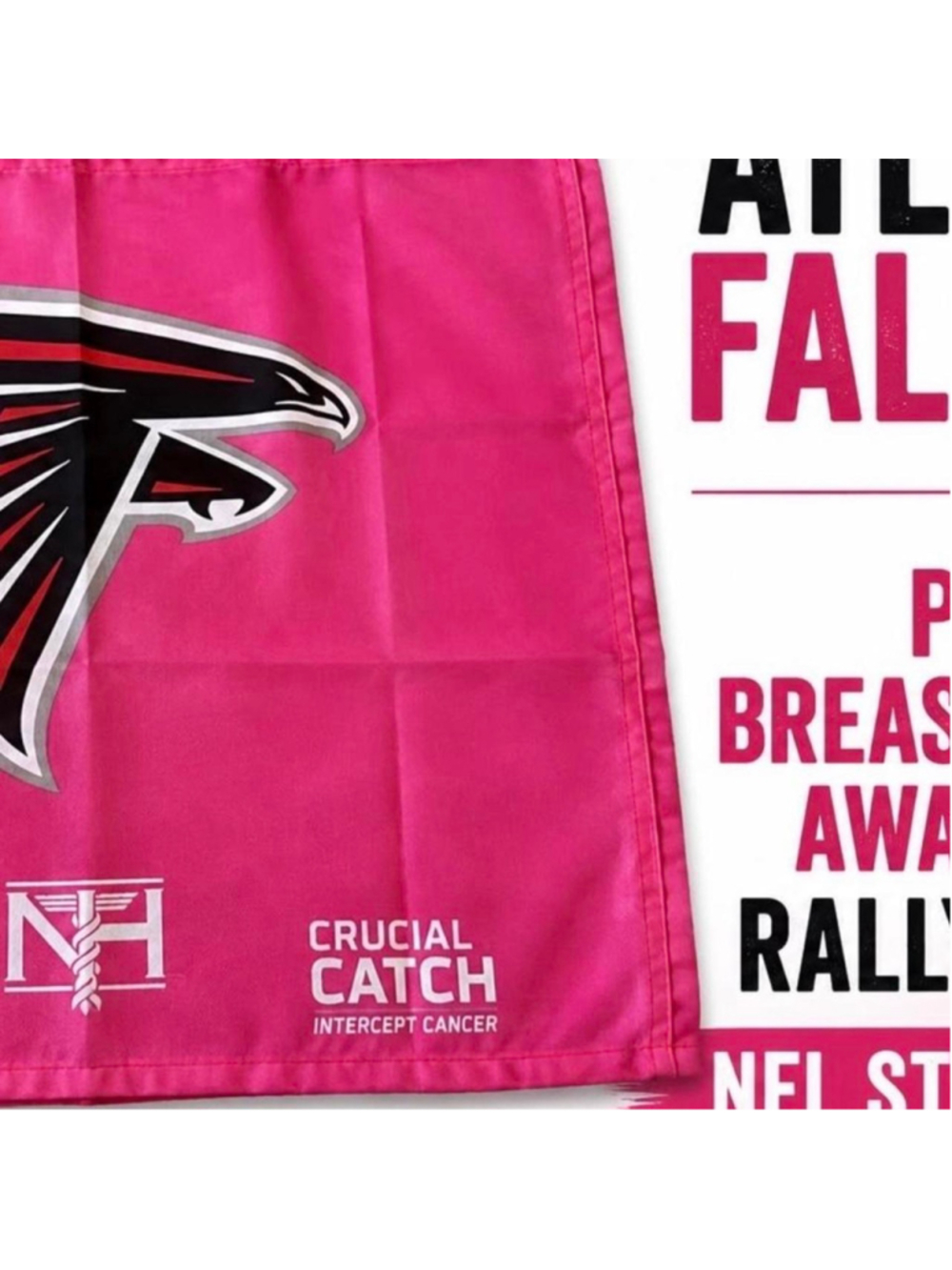 Atlanta Falcons Pink Breast Cancer Awareness Rally Towel NFL Stock #B45
Officia